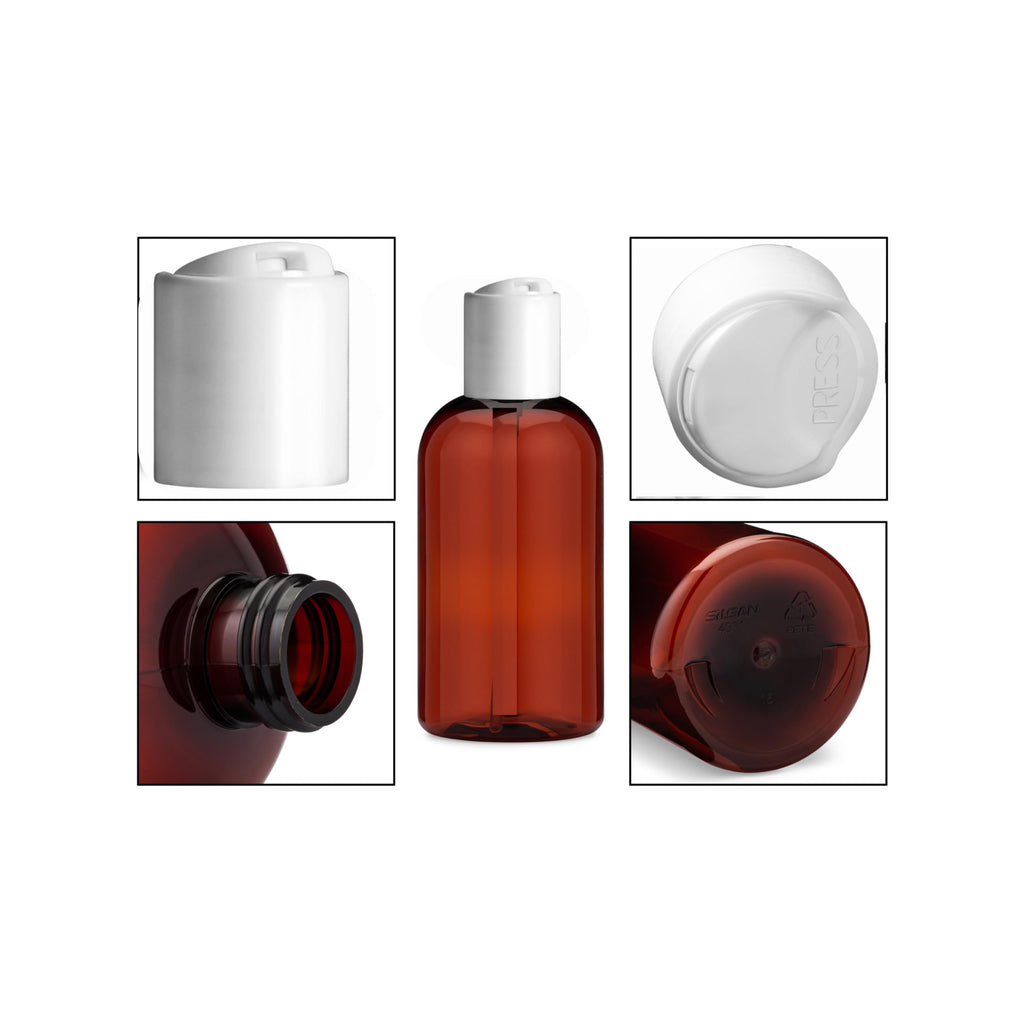 Baire Bottles 16 oz Refillable PET Bottles with Disc Lids – 6 Pack