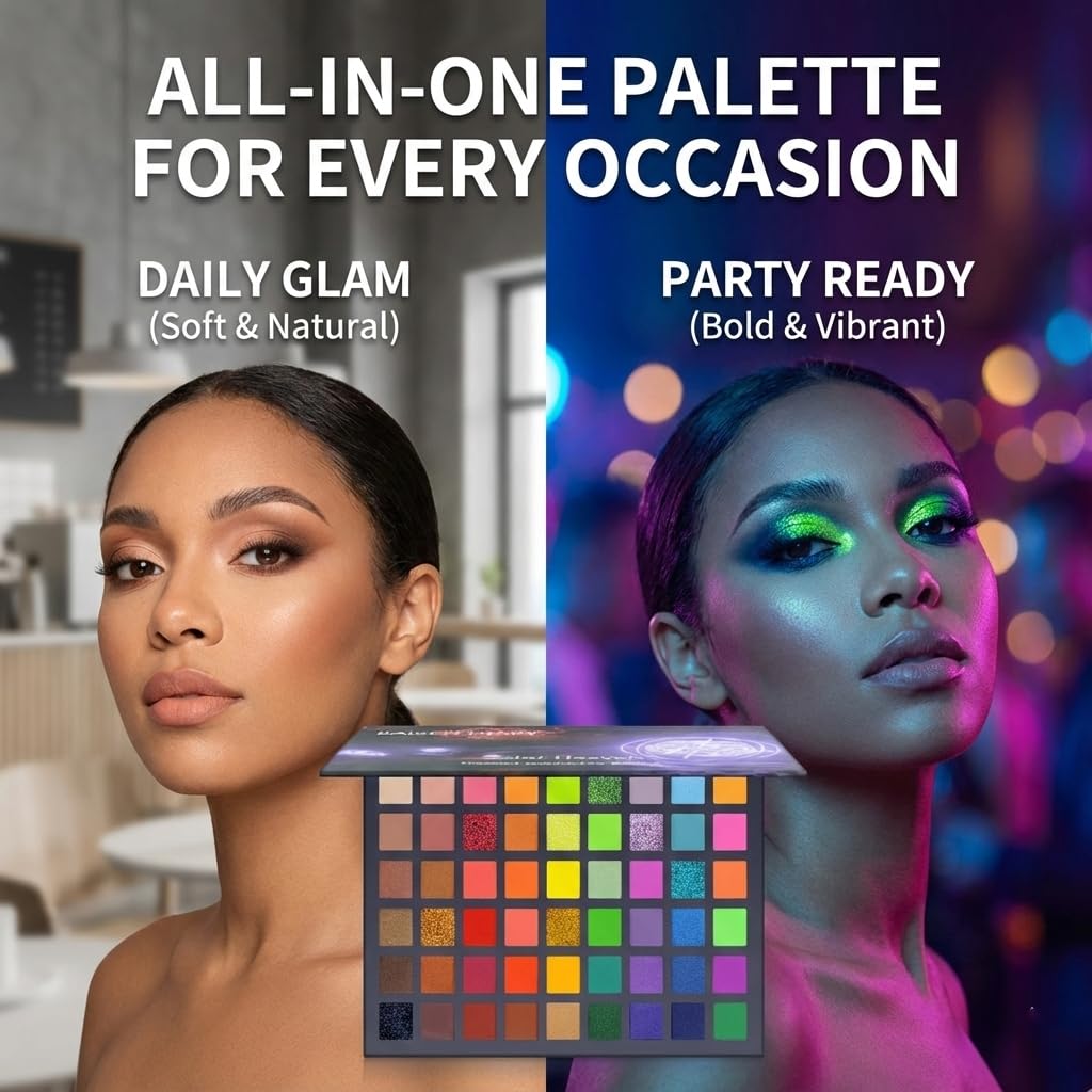 BAISEN DIARY 54-Color Eyeshadow Palette – Matte & Shimmer in Forest & Olive Tones