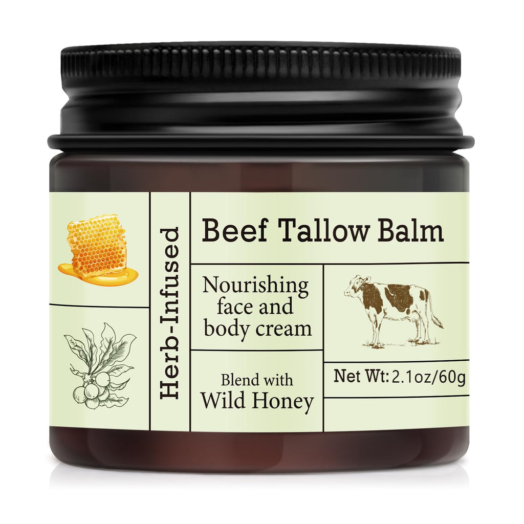 BAISEN DIARY Beef Tallow for Skin – Natural Whipped Tallow & Honey Balm