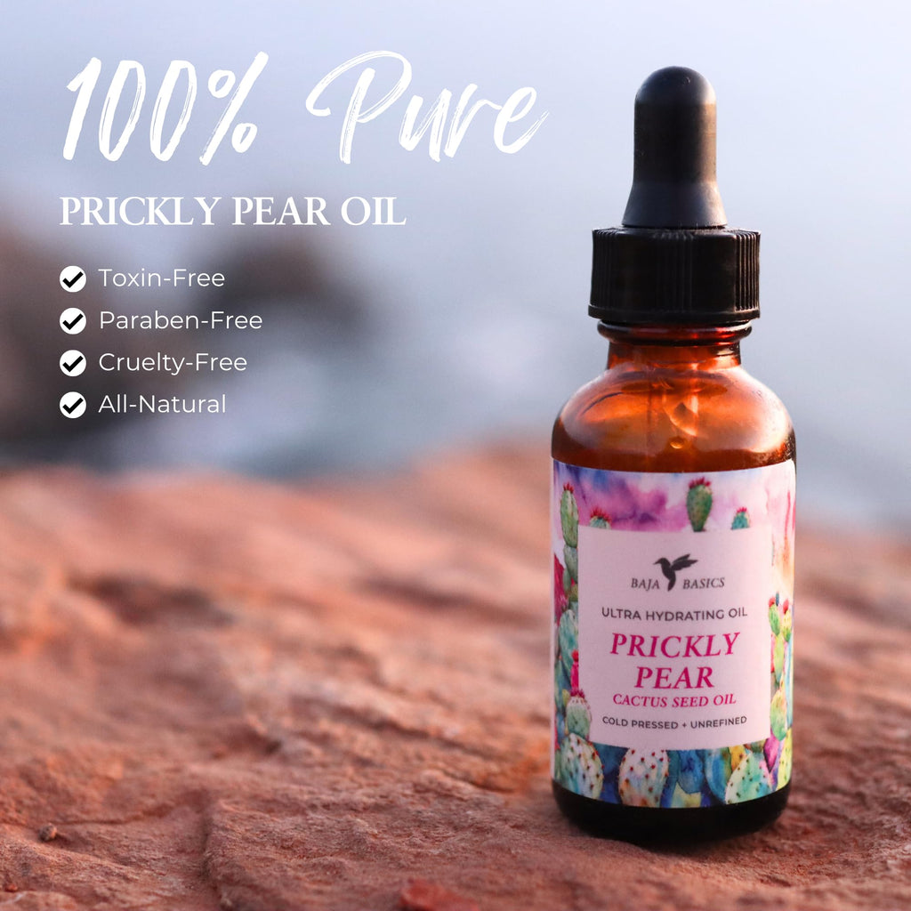 Baja Basics Prickly Pear Seed Oil – Pure Organic, Extra Virgin, Cold-Pressed Facial Oil