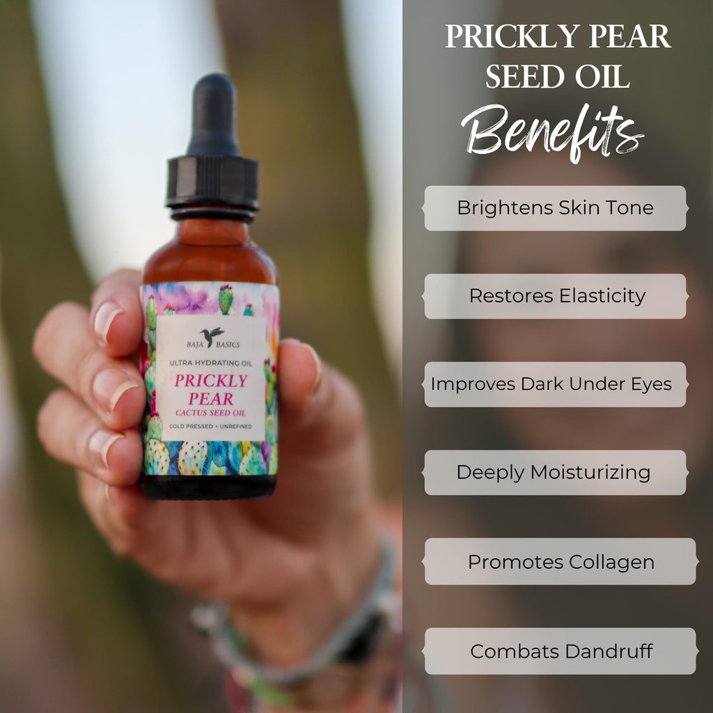 Baja Basics Prickly Pear Seed Oil — Cold-Pressed, Pure, Unrefined Multi-Purpose Oil 1 oz