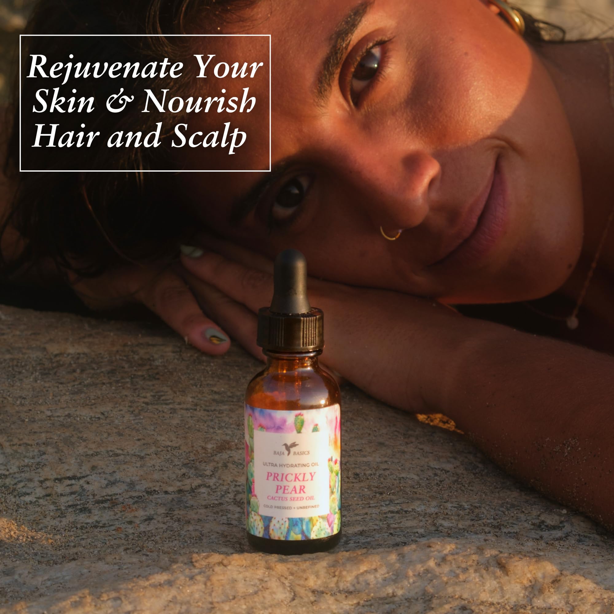 Baja Basics Prickly Pear Seed Oil – Pure Organic, Extra Virgin, Cold-Pressed Facial Oil