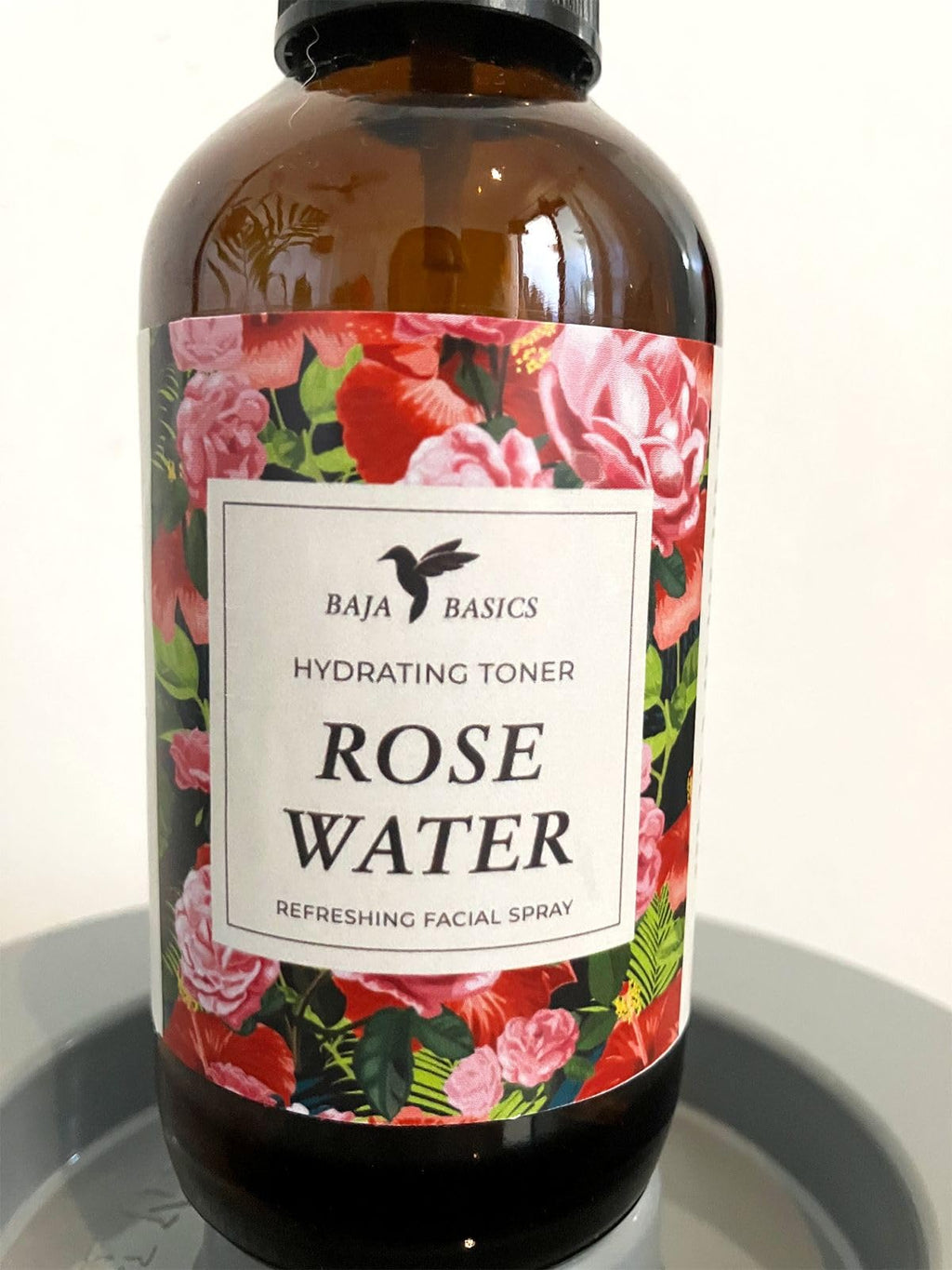 Rose Water Spray for Face by Baja Basics – Pure Organic Rosewater Toner for Skin & Hair (4 oz)