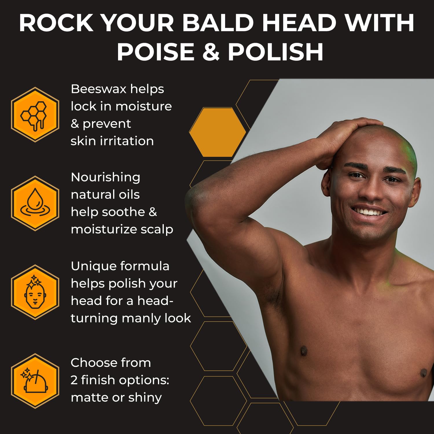 Sweet Comb Chicago Bald Head Polish – Men's Aftershave Polish & Bald Head Moisturizer (Travel Size 2 oz)