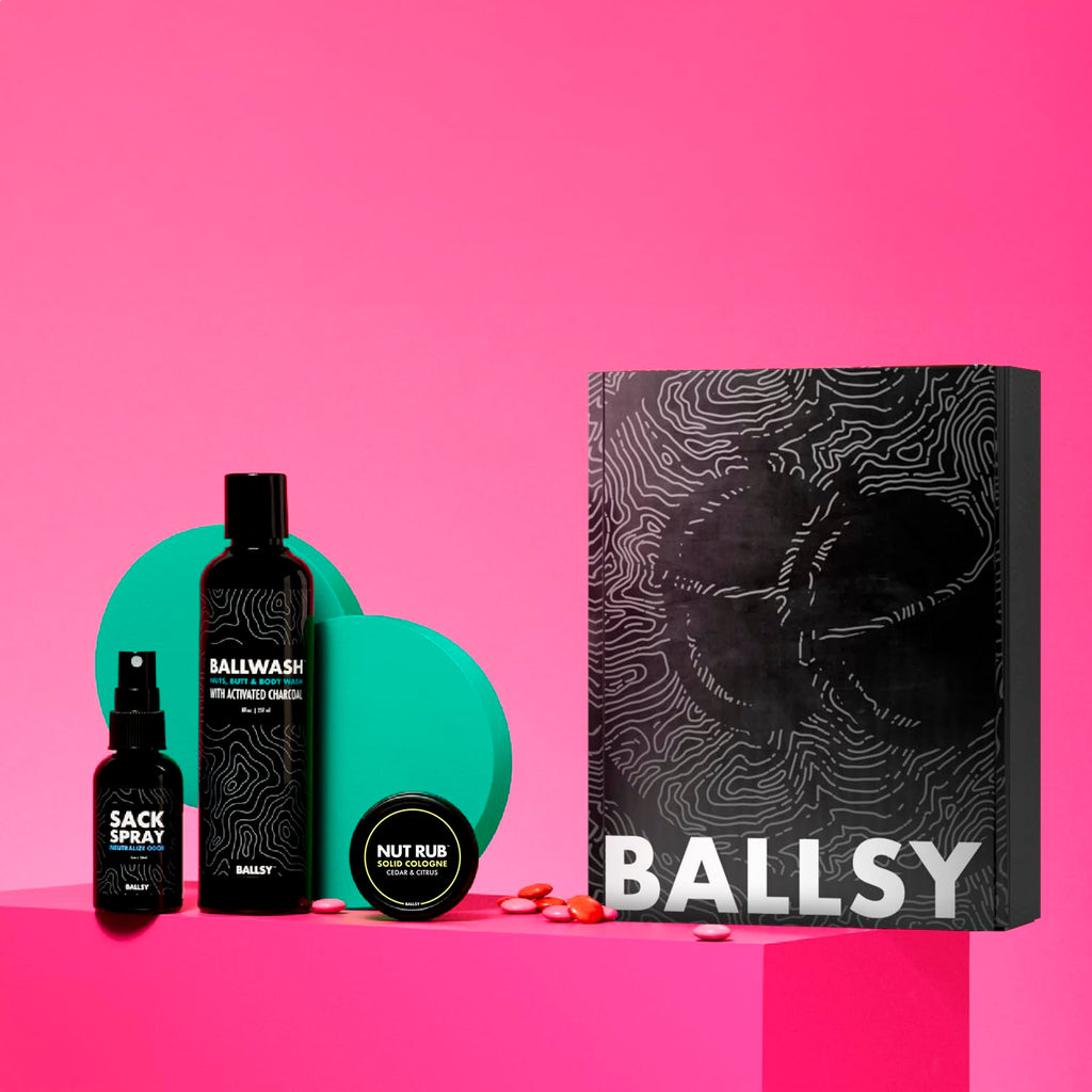Ballsy Sack Pack: Men's Fresh Kit with Ballwash, Sack Spray & Nut Rub – Citrus & Cedar