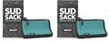 Ballsy Handy Shower Tool – Sud Sack Soap Pouch & Exfoliating Sponge (Blue) Pack of 2