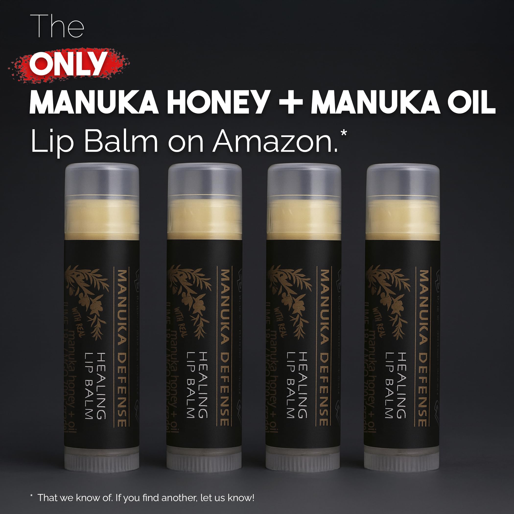 BALM OF GILEAD Manuka Defense Lip Balm – Intensive Moisture Therapy, 0.15 oz x4