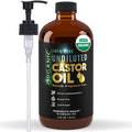 BALM OF GILEAD Organic Castor Oil — 16 oz Cold-Pressed, Hexane-Free, USDA Certified Pure in Glass Bottle