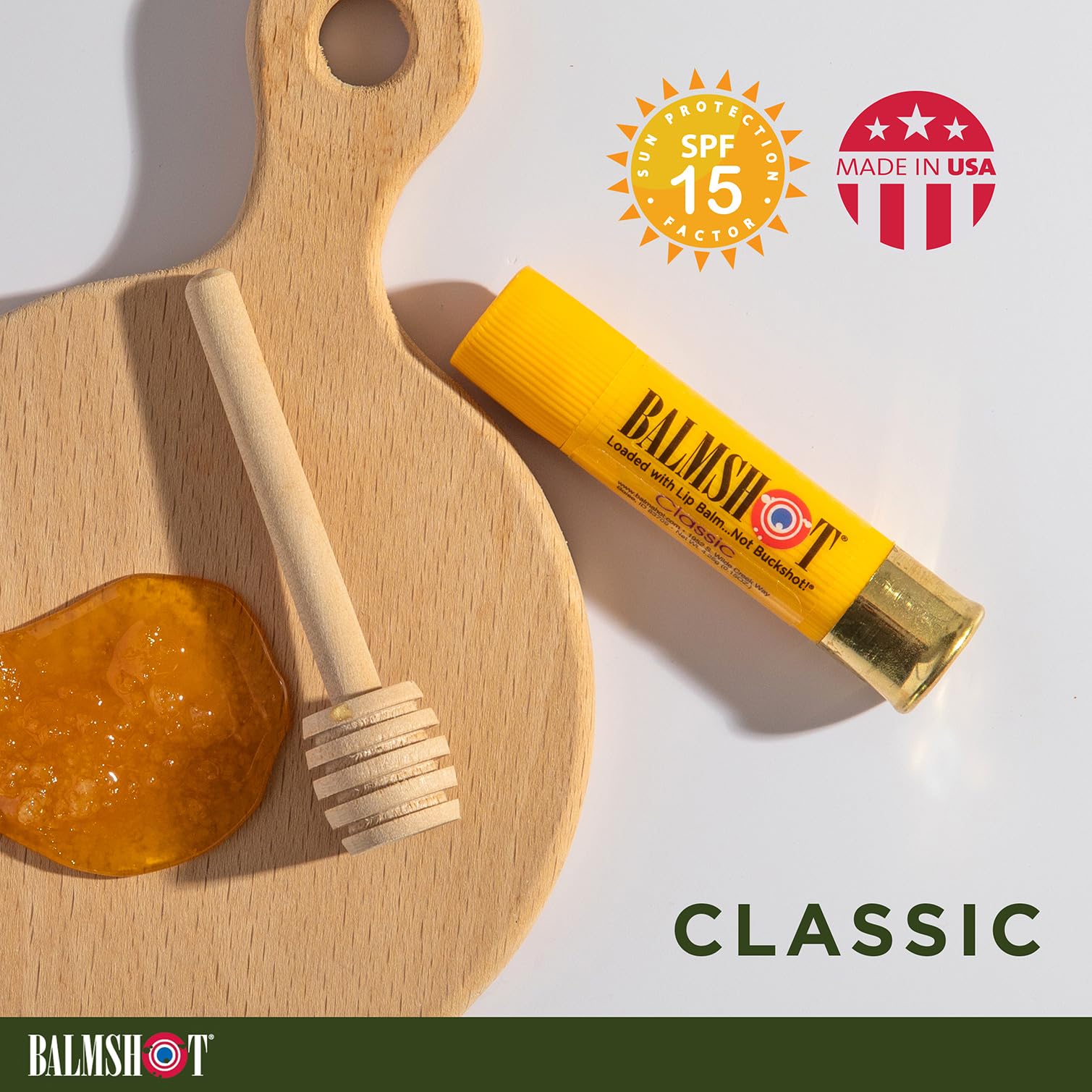 Balmshot Lip Balm 4 Pack (Classic) - All-Day Moisture with SPF 15