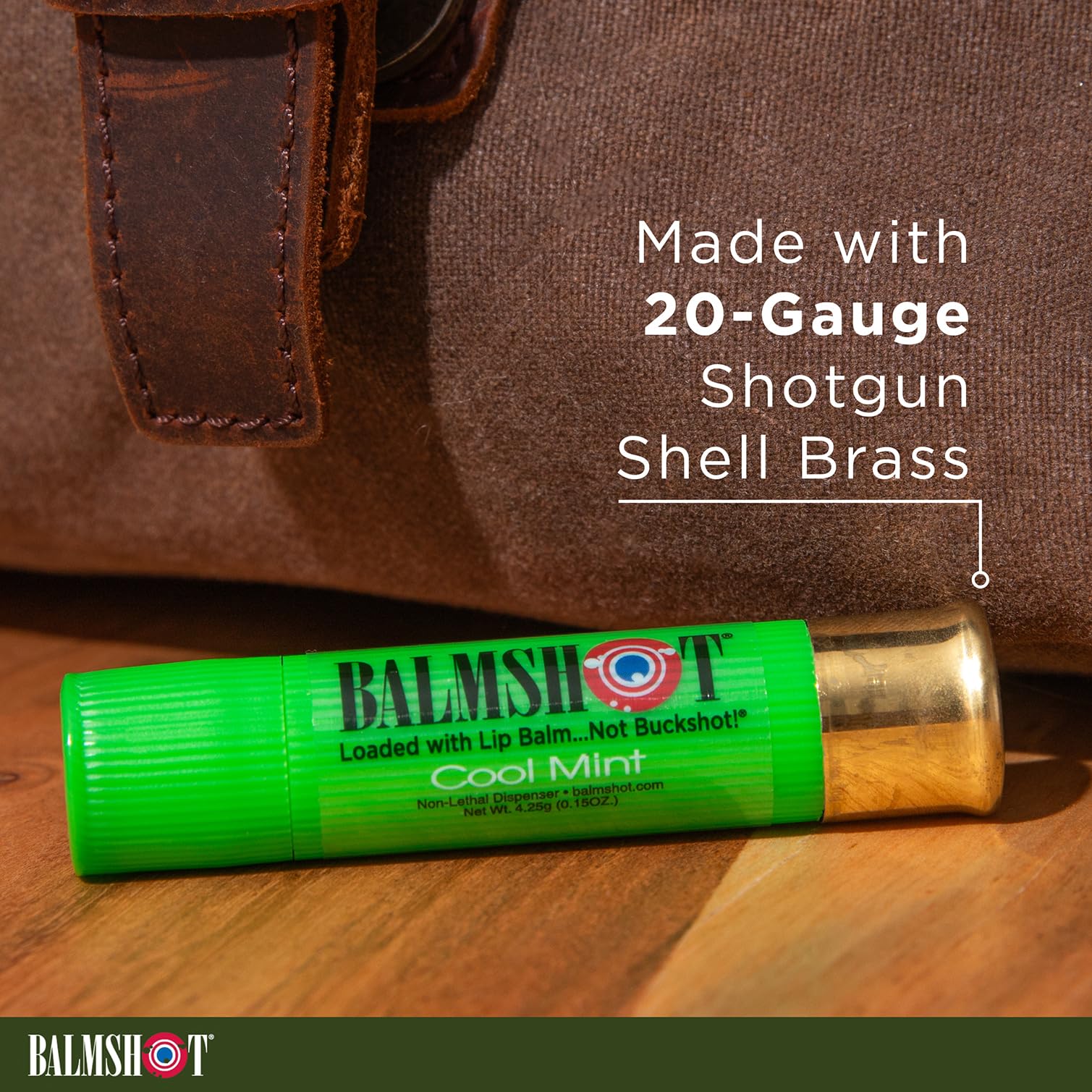 BALMSHOT Lip Balm 4 Pack – Cool Mint, SPF 15, Outdoor Ready