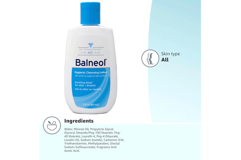 Balneol Hygienic Cleansing Lotion 3.0 oz – Pack of 4