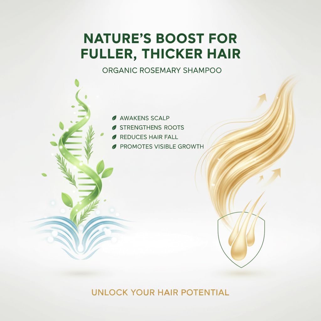 BALPPRD Tiglowa Organic Rosemary Hair Growth Shampoo – Strength, Thickening & Keratin