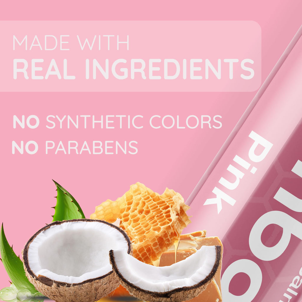 Bambalo Pink Tinted Lip Balm 4-Pack – Hydrating Natural Lip Care, Soft Rosy Tint – Made in USA