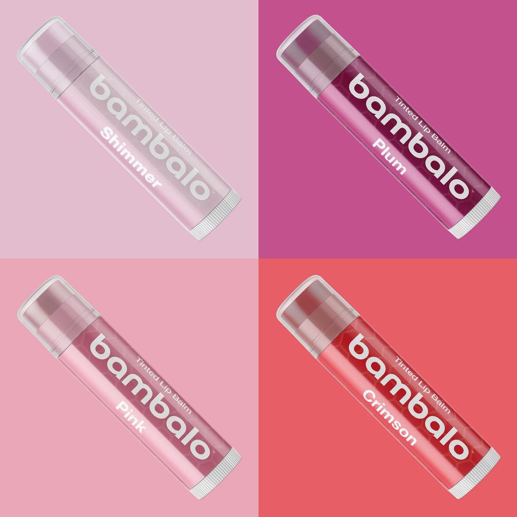 Bambalo Tinted Lip Balm Variety 4-Pack – Hydrating Natural Tint, Made in USA