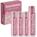 Bambalo Pink Tinted Lip Balm 4-Pack – Hydrating Natural Lip Care, Soft Rosy Tint – Made in USA