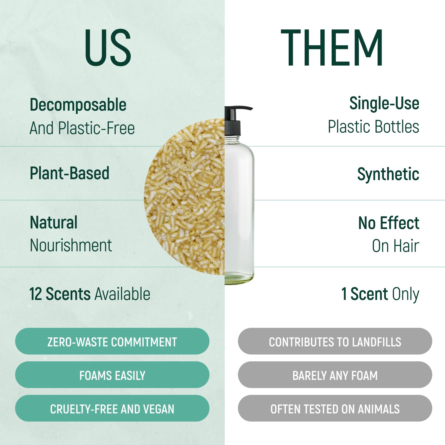 BAMBOEARTH Solid Shampoo Bar & Conditioner – 12 Pack, Natural Plant-Based Oils, Zero-Waste Packaging
