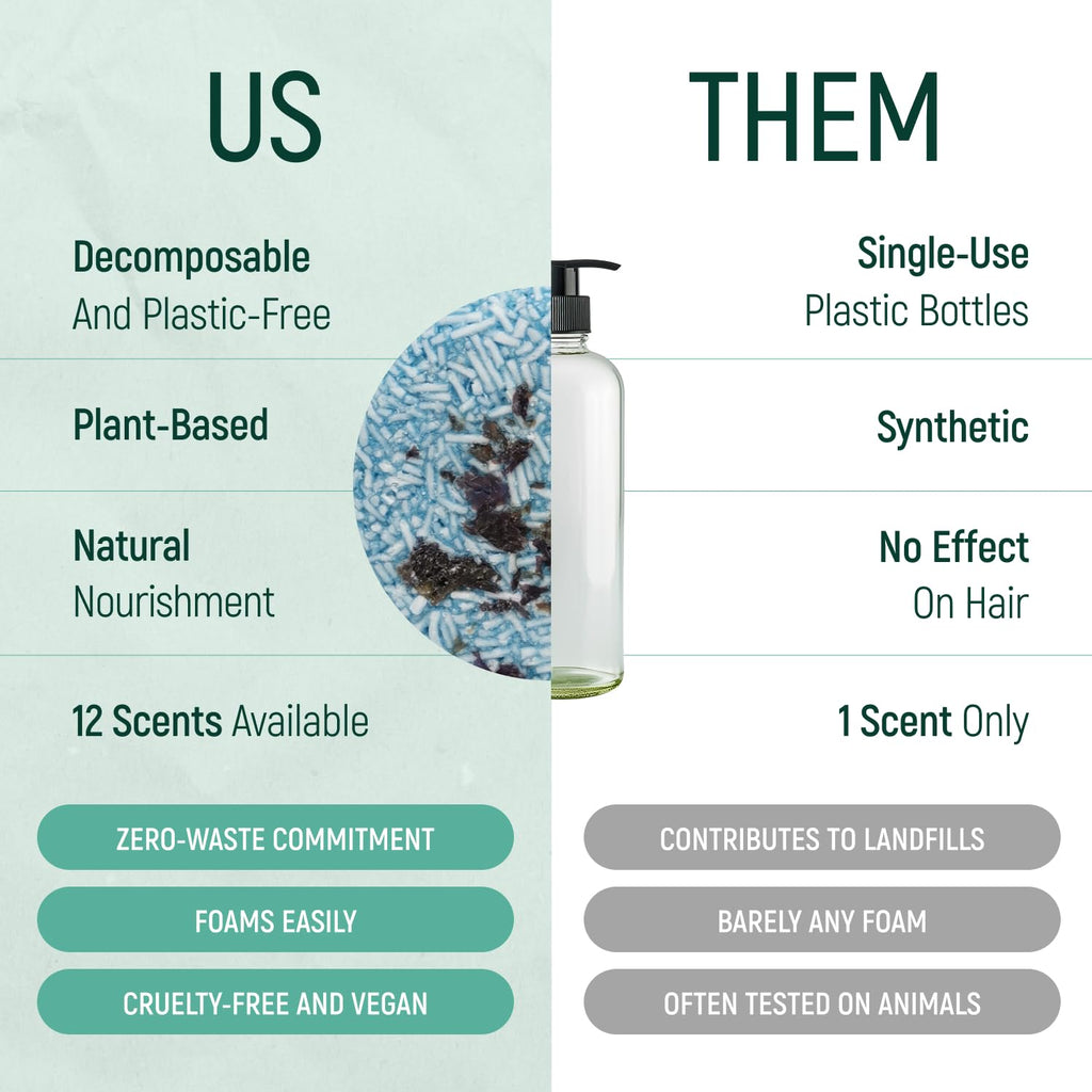 BAMBOEARTH Solid Shampoo Bar & Conditioner – Seaweed Pack (12 Bars) | Eco-Friendly, Zero-Waste