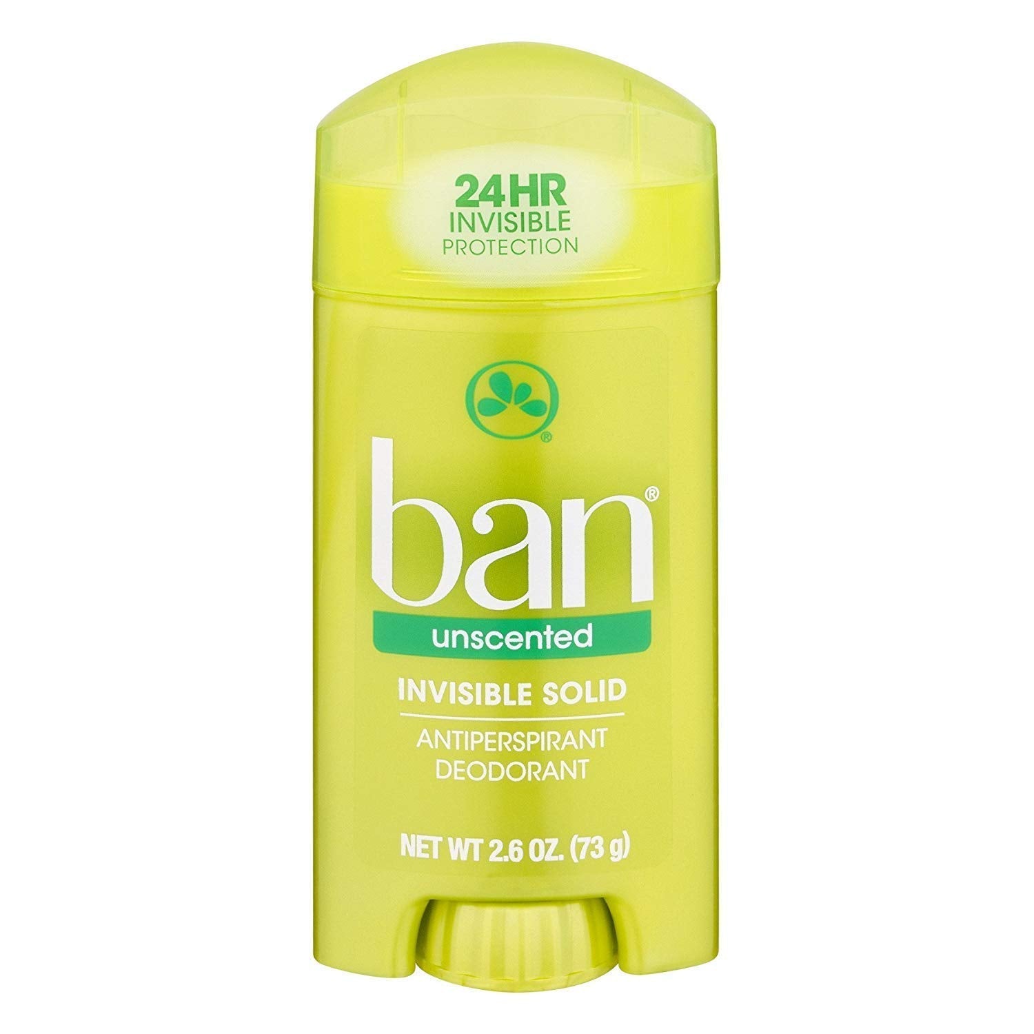 Ban Invisible Solid Unscented Antiperspirant Deodorant - 2.6 oz (76 ml) - 6 Pack