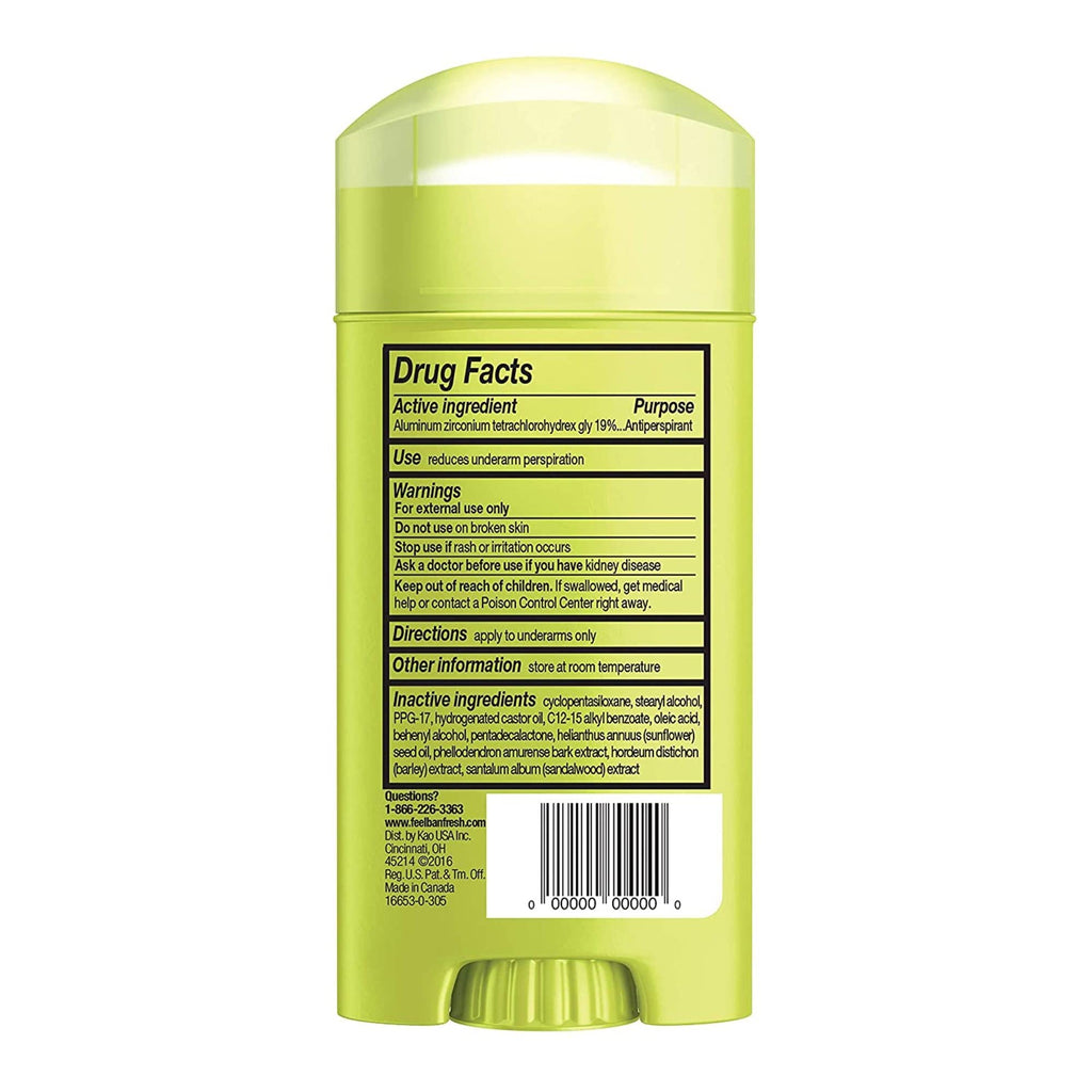 Ban Invisible Solid Antiperspirant Deodorant – 24-Hour Odor & Sweat Protection, Unscented, 2.6 Oz (Pack of 4)