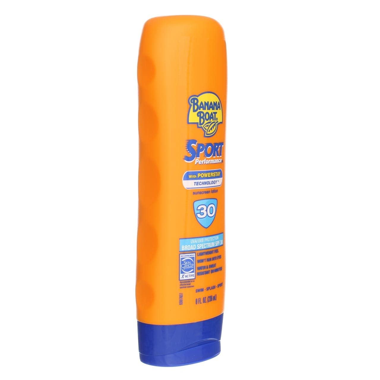 Banana Boat Sport Performance SPF 30 Sunscreen Lotion – Up to 80 Minutes Water Resistant, 8 oz Each (2-Pack)