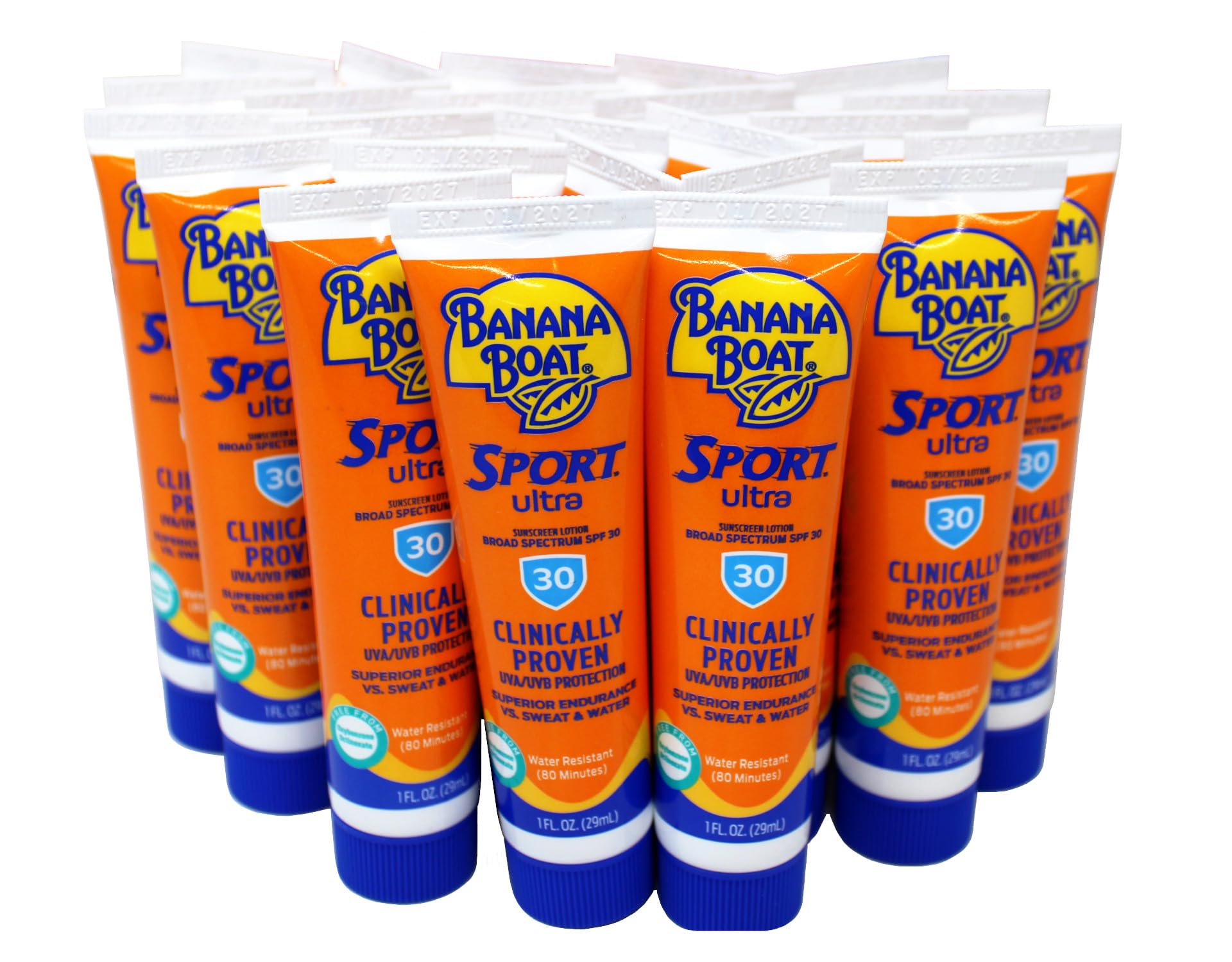 Banana Boat Sport Ultra SPF 30 Sunscreen Lotion – Travel Size 1oz (24 Count)