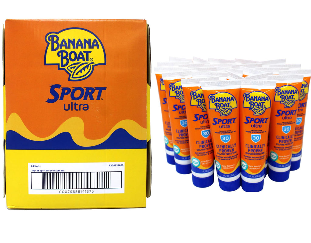 Banana Boat Sport Ultra SPF 30 Sunscreen Lotion – Travel Size 1oz (24 Count)