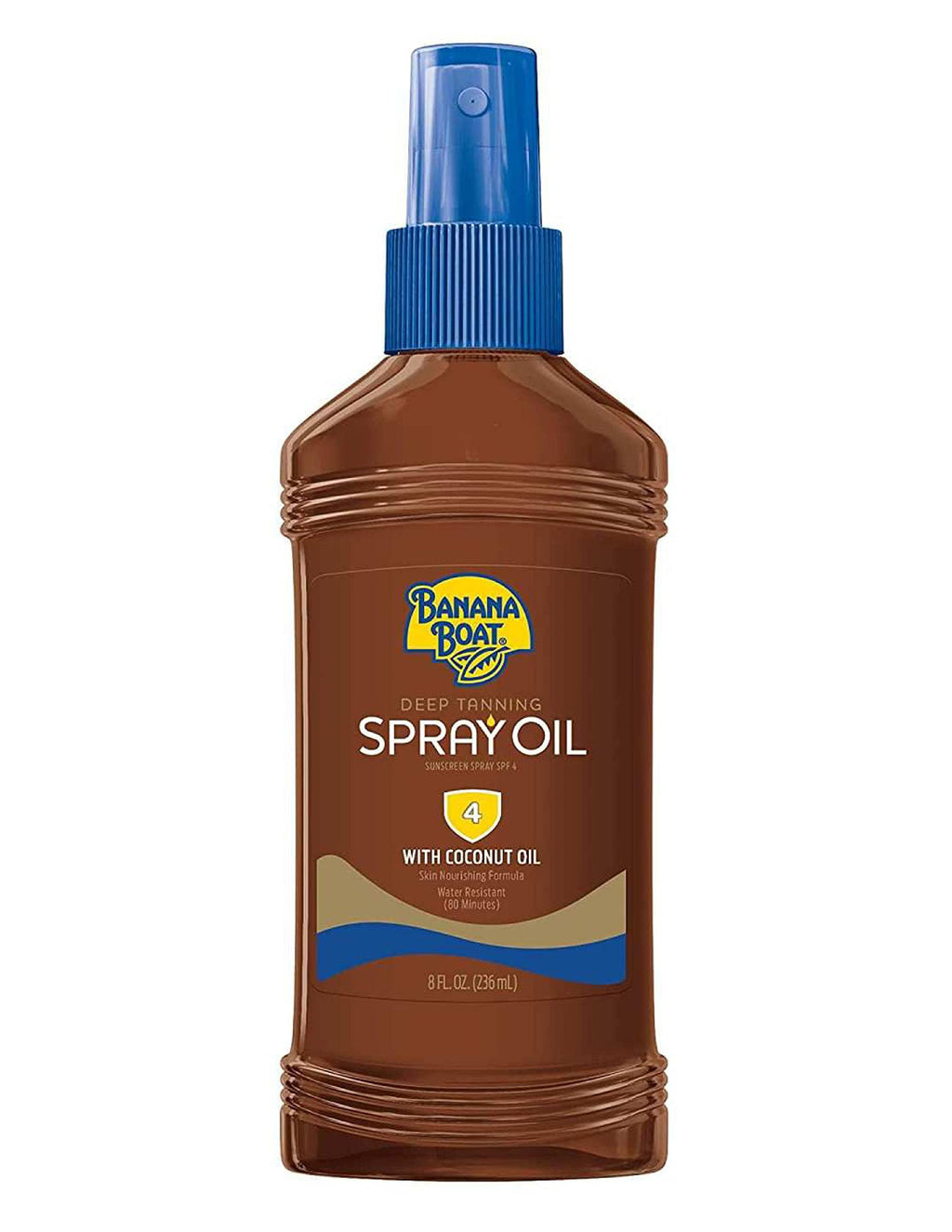 Banana Boat Deep Tanning SPF 4 Spray Oil with Coconut Oil – 2-Pack