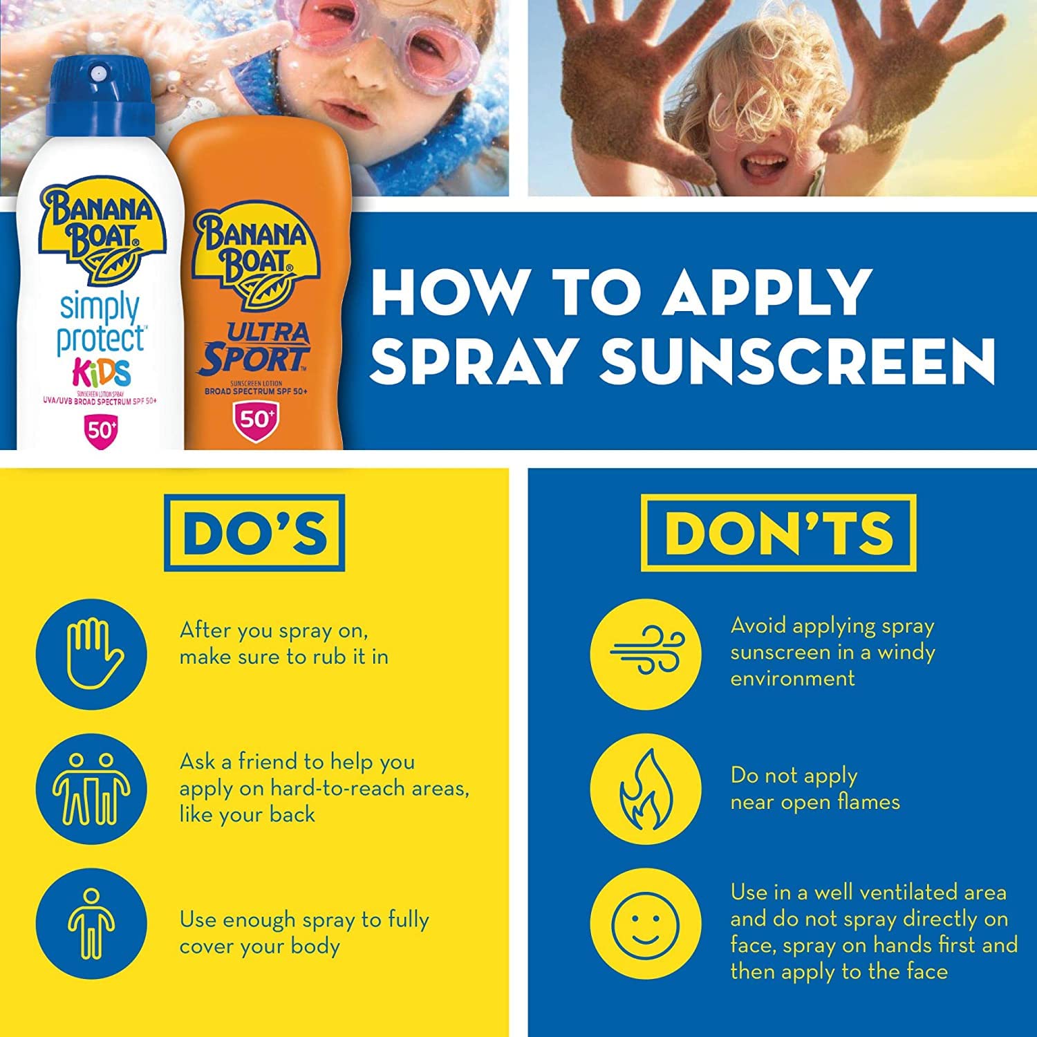 Banana Boat SPF100 Kids Max Protect & Play Lotion – 4 oz x 3 Pack | Broad Spectrum, Water-Resistant 80 Min