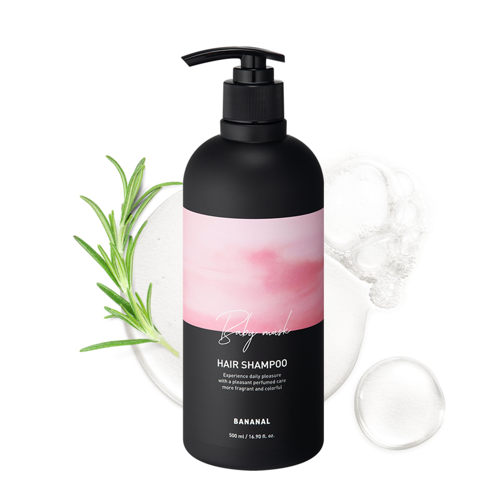 BANANAL Korean Rosemary Shampoo — Sulfate, Silicone & Paraben-Free Scalp Care (500ml / 13.5fl oz)