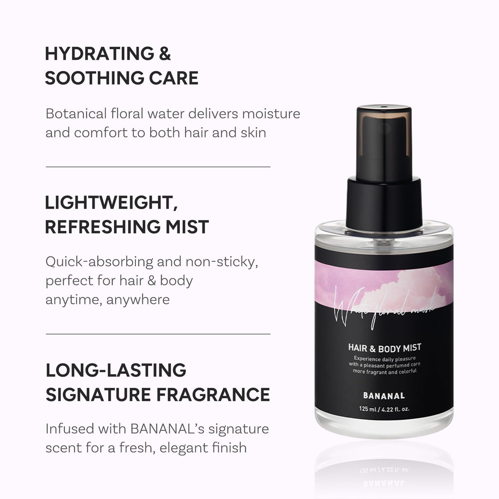 BANANAL Perfumed Hair Mist for Women — Castor Oil for Shine & Long-Lasting Scent, 125ml