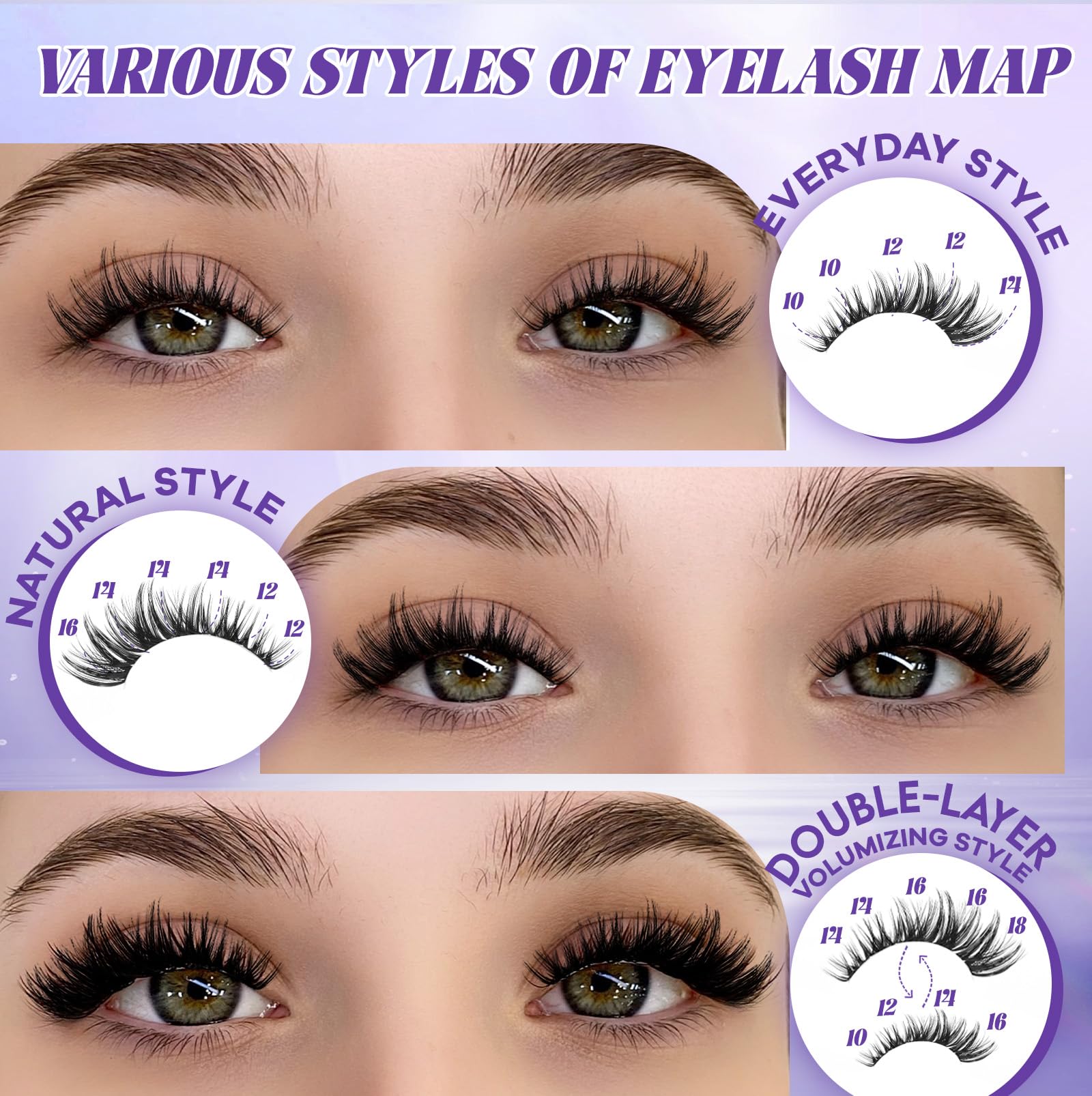 B&Qaugen Manga Lash Clusters Kit SalonSpike 05 – 10-18mm Mixed Fluffy 120pcs DIY Lash Extensions