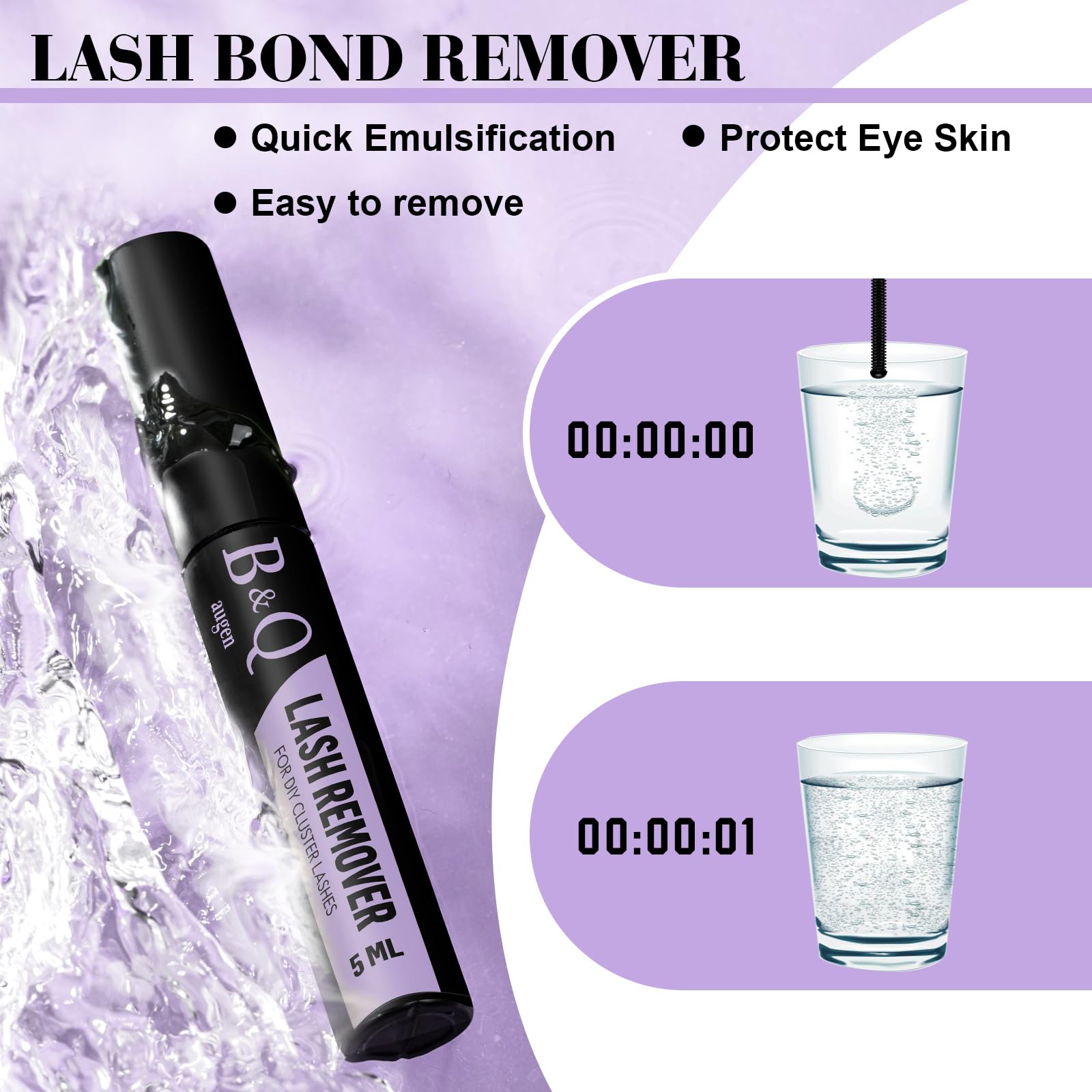 B&Qaugen Lash Clusters Kit 280PCS – DIY Eyelash Extensions with Bond & Seal Waterproof
