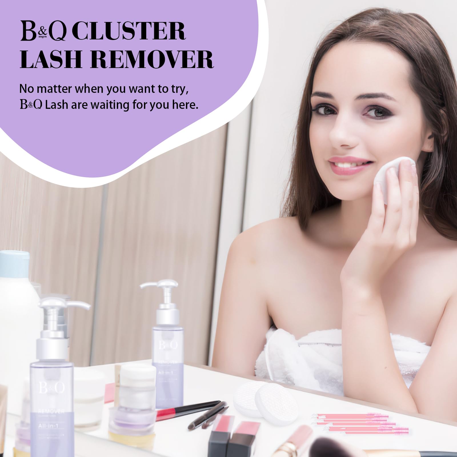 B&Qaugen Lash Remover 100ml – Safe, Oil- and Alcohol-Free Cluster Lash Glue Remover