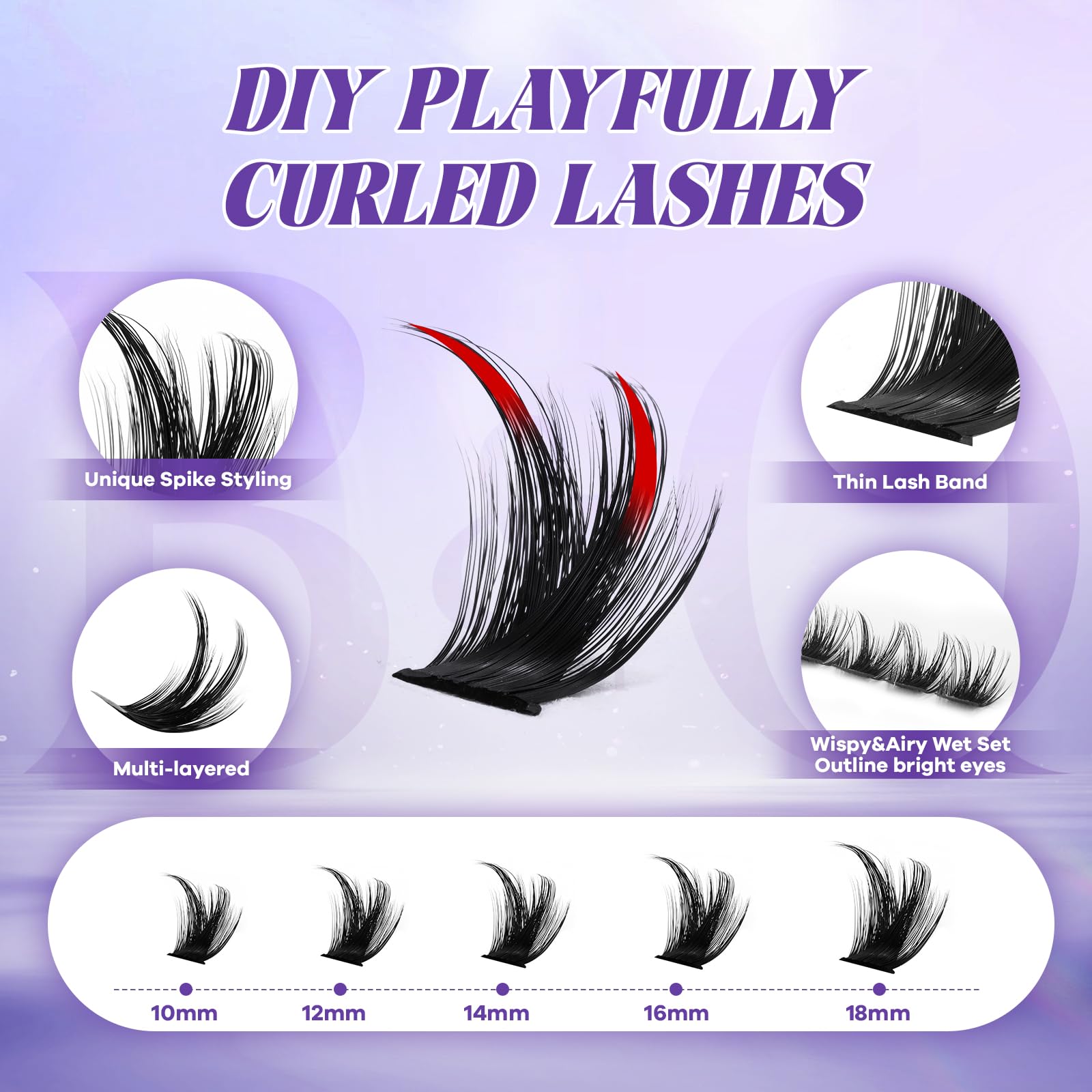 BandQaugen Manga Lash Clusters Kit SalonSpike 04 – 156pcs DIY Lash Extensions