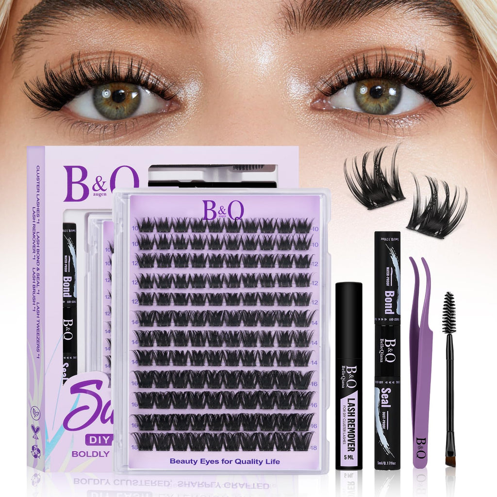 B&Qaugen Manga Lash Clusters Kit SalonSpike 05 – 10-18mm Mixed Fluffy 120pcs DIY Lash Extensions