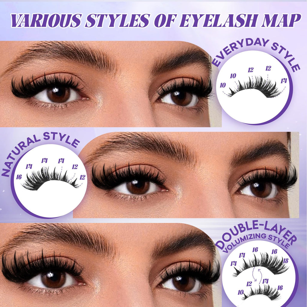 B&Qaugen Manga Lash Clusters Kit SalonSpike 01 – 156pcs DIY Eyelash Clusters (10–18mm Mixed)