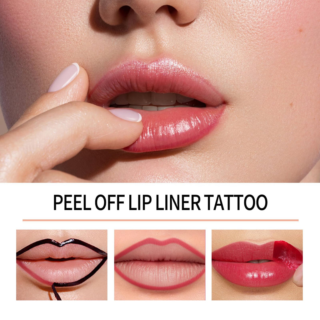 BANGFENG 4Pcs Peel Off Lip Liner Stain – Long-Lasting, Waterproof, All-Day Color