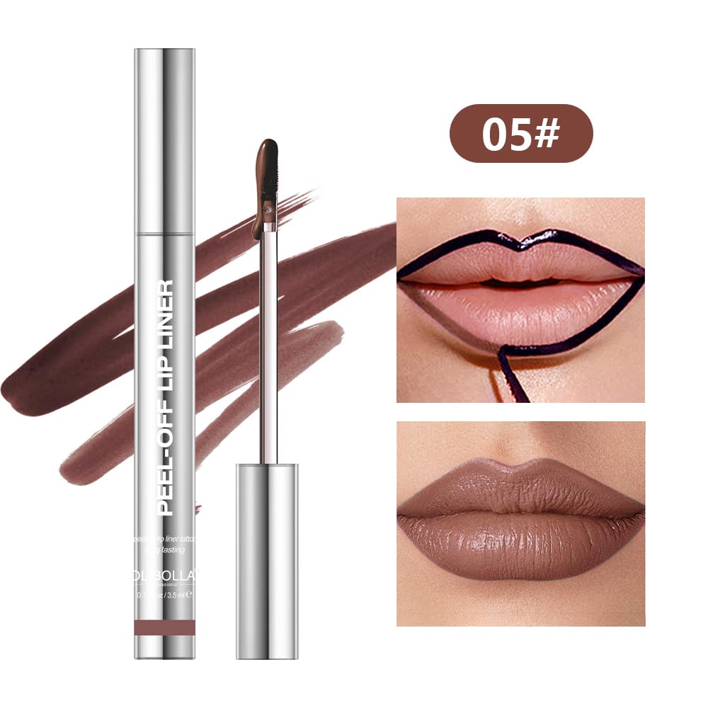 BANGFENG 4Pcs Peel Off Lip Liner Stain – Long-Lasting, Waterproof, All-Day Color