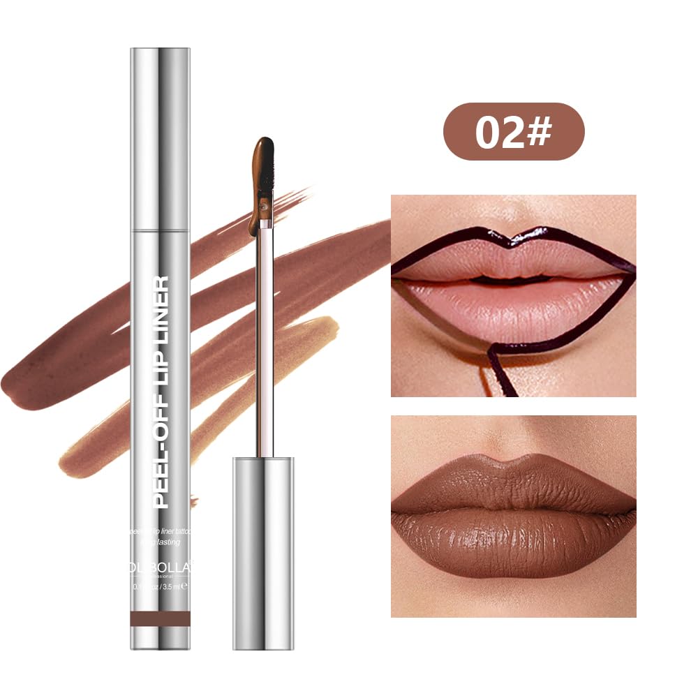 BANGFENG 4Pcs Peel Off Lip Liner Stain – Long-Lasting, Waterproof, All-Day Color