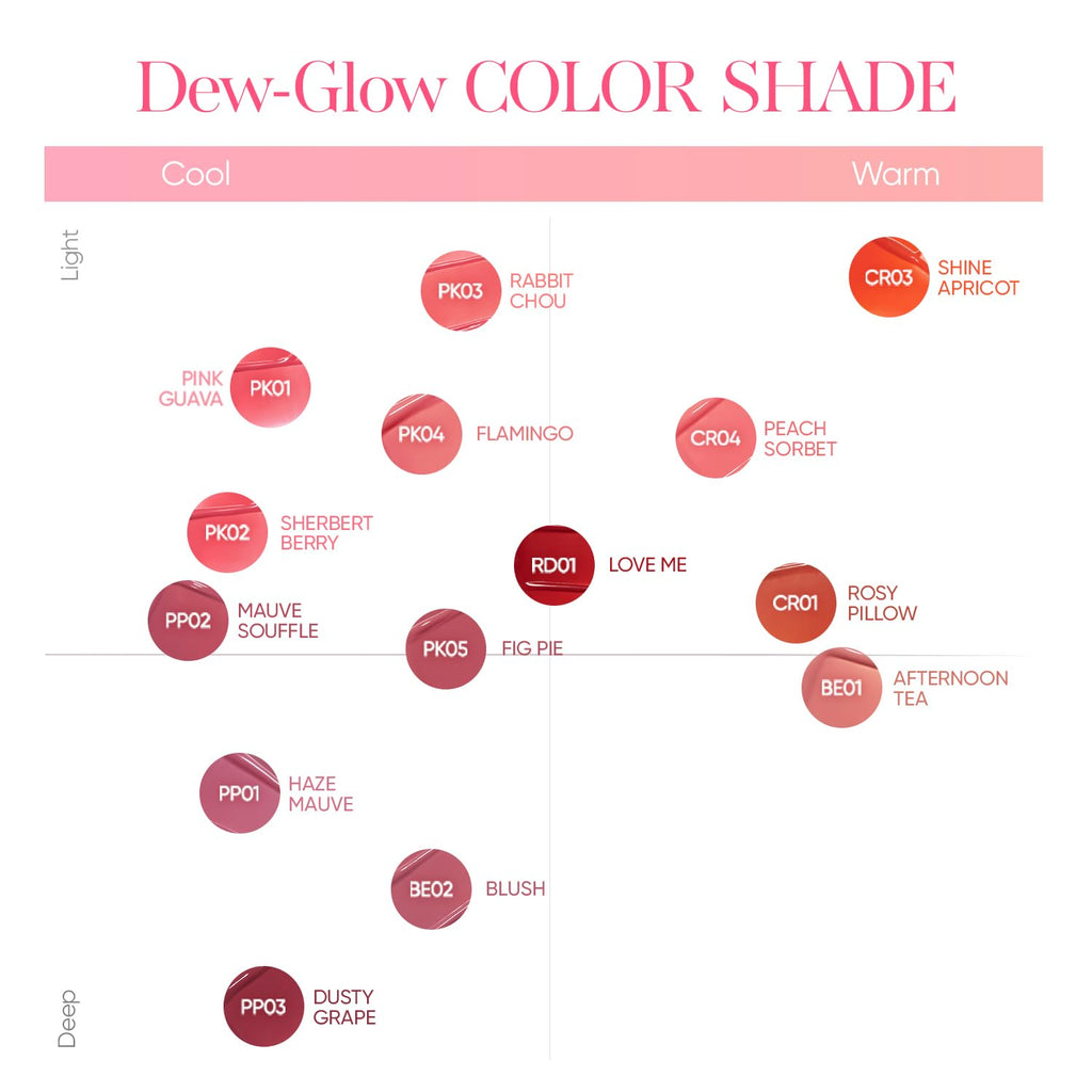 BANILA CO Dew Glow Tint PK03 Rabbit Chou – Hydrating Lip Tint with Dewy Gloss Finish (3.8g)