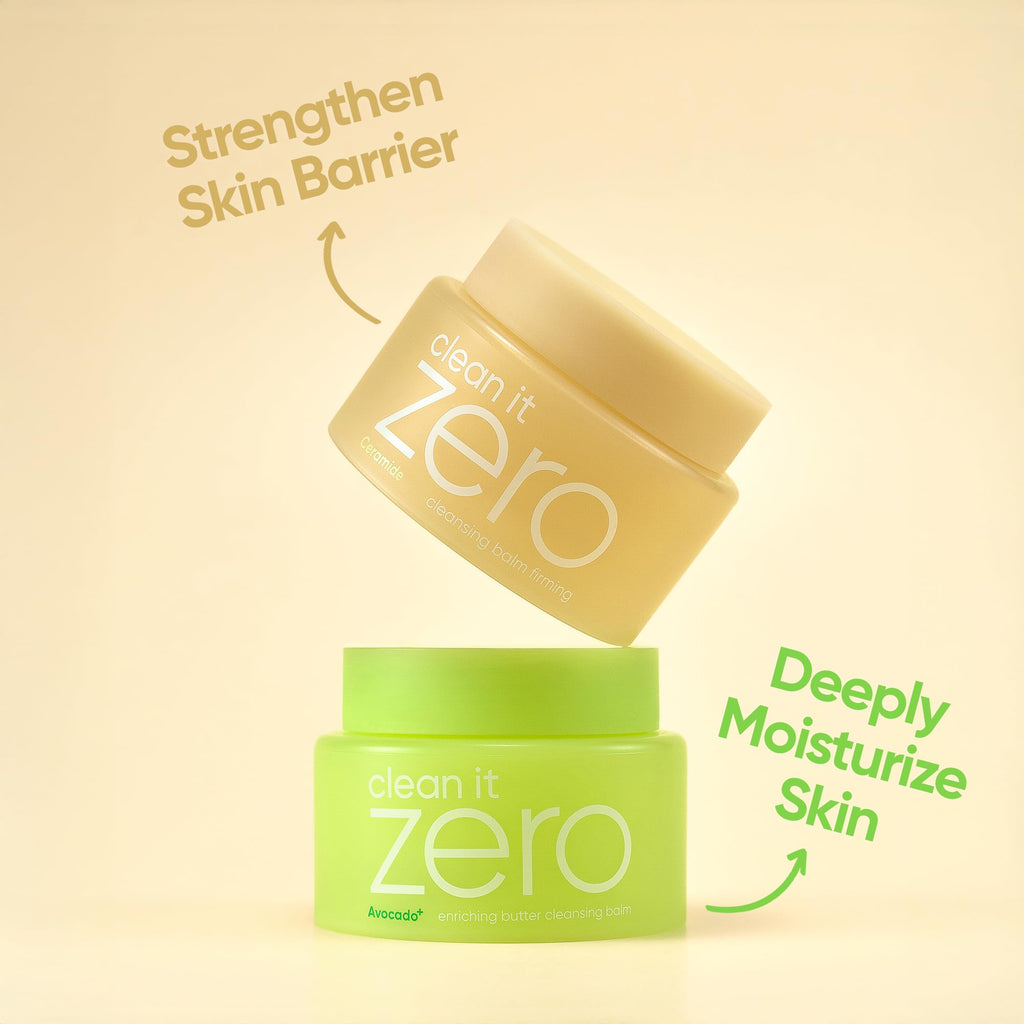BANILA CO Clean it Zero Barrier Boosting Balm Duo – Enriching Butter & Firming Cleansing Balms for Dry Skin (50ml each)