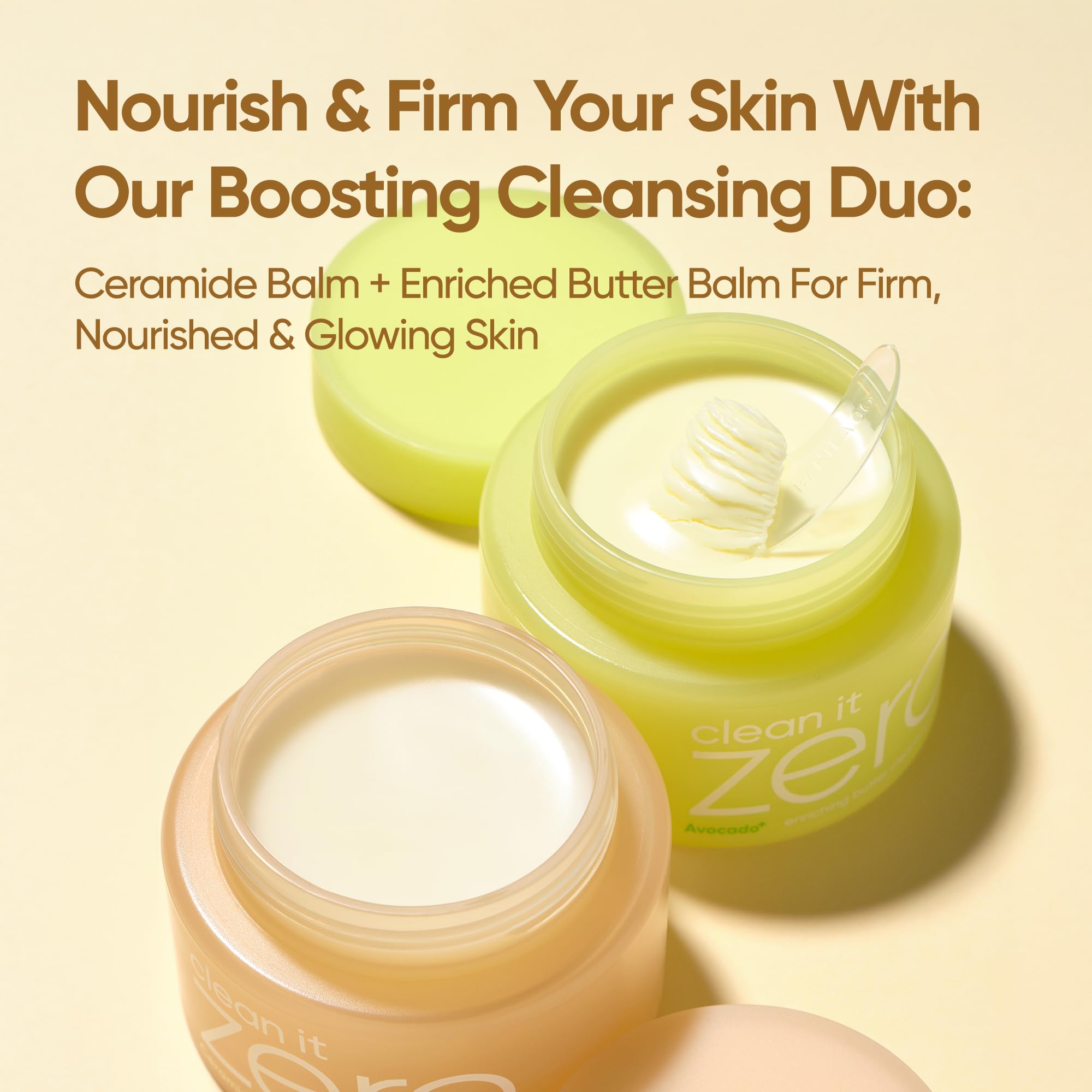 BANILA CO Clean it Zero Barrier Boosting Balm Duo – Enriching Butter & Firming Cleansing Balms for Dry Skin (50ml each)