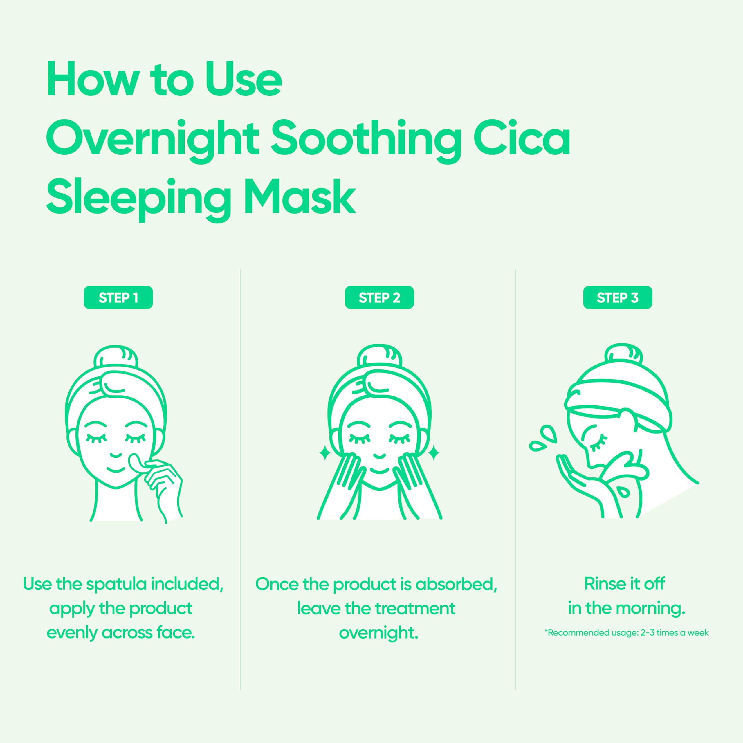 BANILA CO Overnight Soothing Cica Sleeping Mask | Centella Water & Panthenol for Hydration