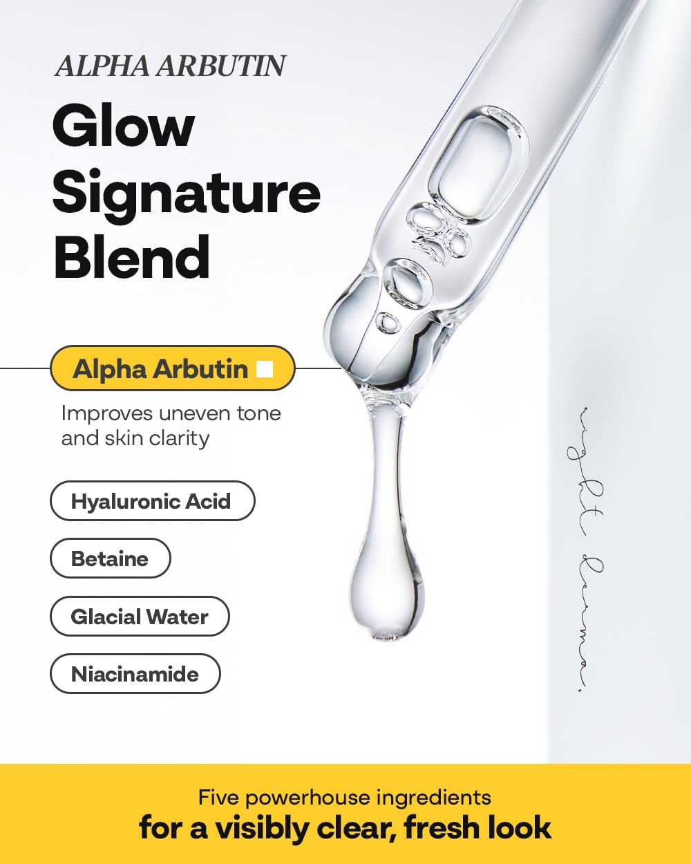 Bano Alpha Arbutin Glow Serum – 2% Alpha Arbutin + Niacinamide, Fragrance-Free, Hydrating Hyaluronic Acid, 1.01 fl oz