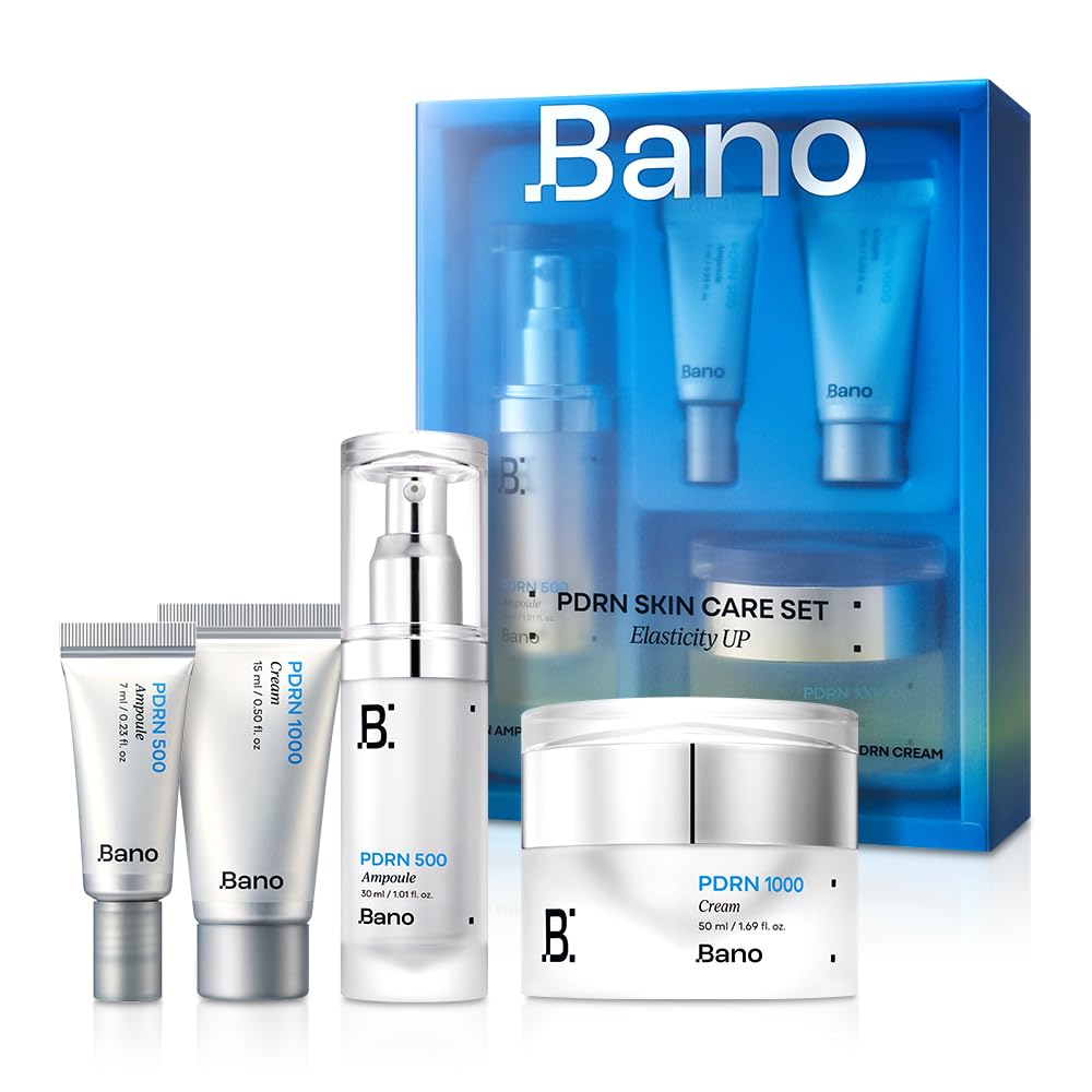 Bano PDRN Skin Care Set – Firming Serum & Cream with Hyaluronic Acid, Peptides & Bakuchiol | Fragrance-Free Korean Skincare