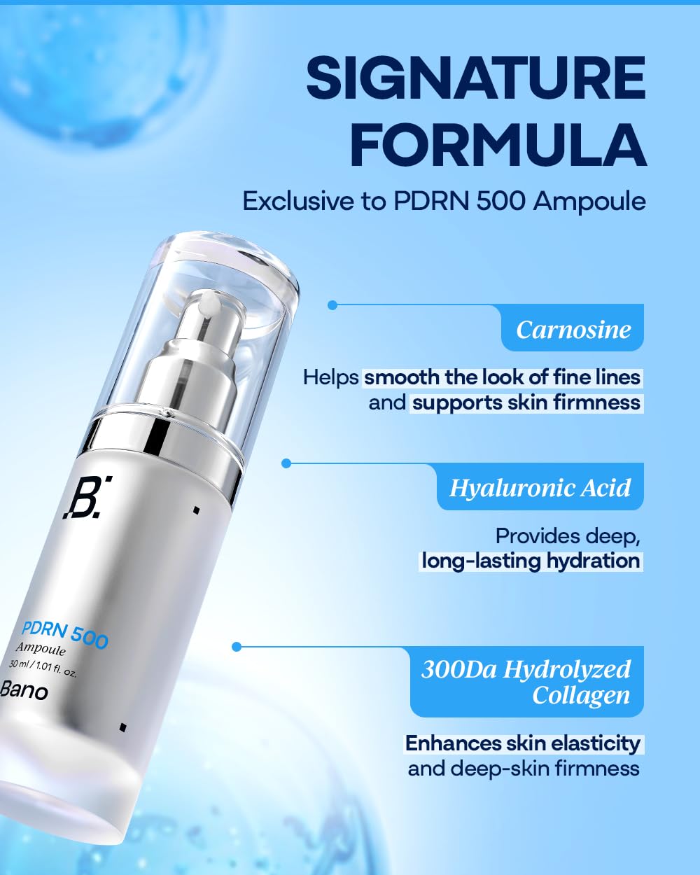 Bano PDRN Skin Care Set – Firming Serum & Cream with Hyaluronic Acid, Peptides & Bakuchiol | Fragrance-Free Korean Skincare