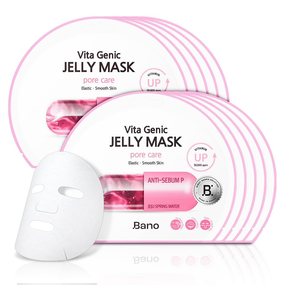 Bano Vita Genic Jelly Face Pore Care Mask – Hydrating Fragrance-Free Sheet Mask for Sensitive Skin