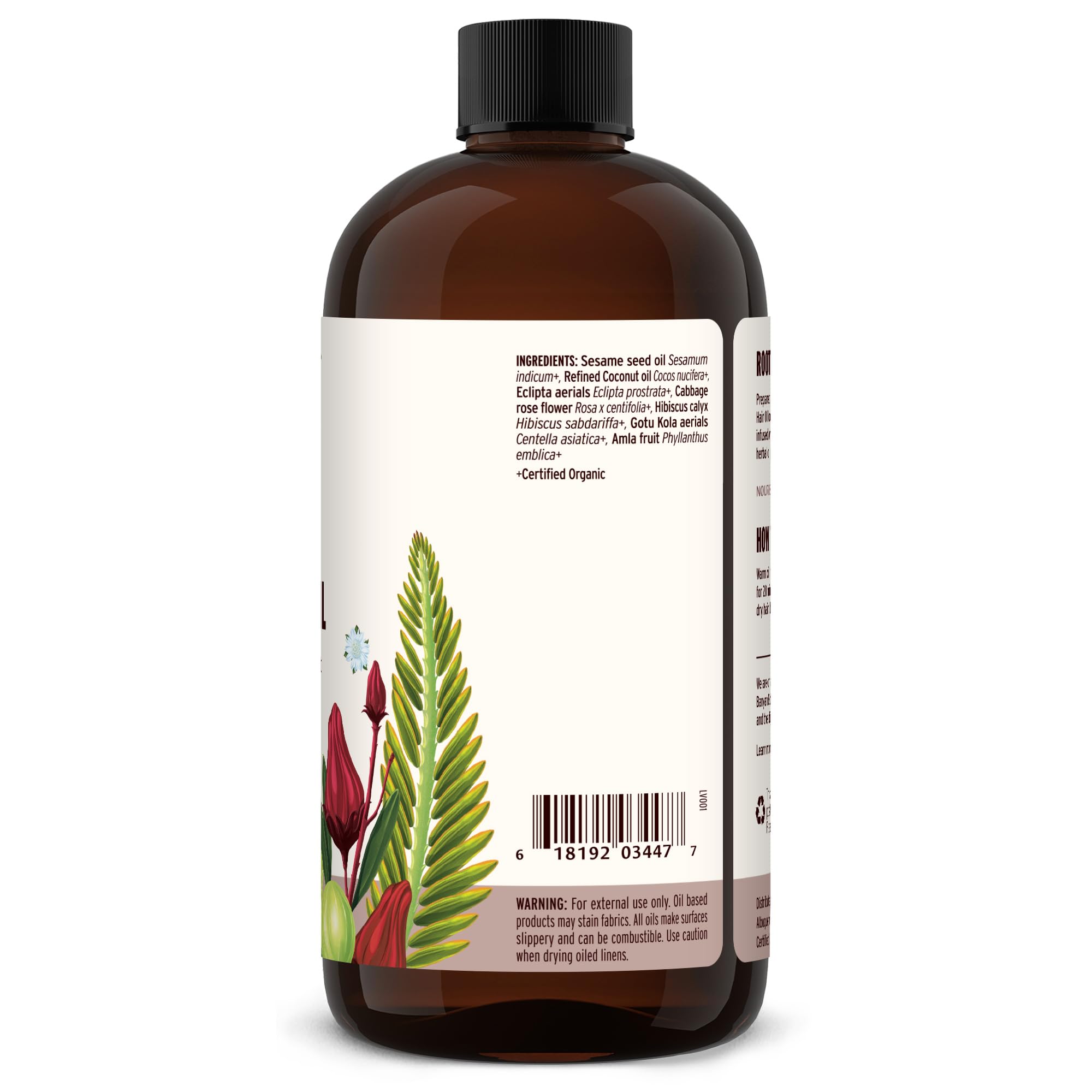 Banyan Botanicals Herbal Hair Oil – 24 oz | Nourish & Support Hair Growth