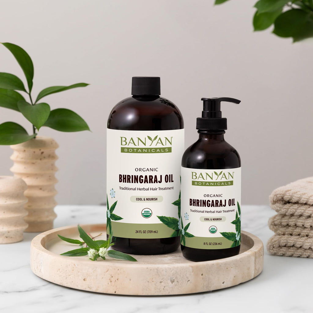 Banyan Botanicals Organic Bhringaraj Oil – Supports Healthy Hair Growth, 8 oz