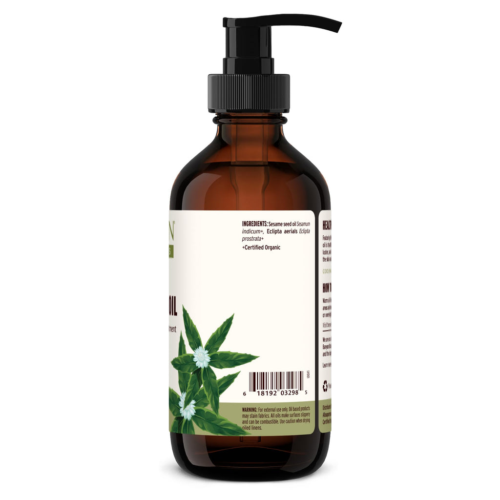 Banyan Botanicals Organic Bhringaraj Oil – Supports Healthy Hair Growth, 8 oz